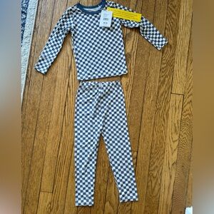Bestaroo Blue Checkered Kids Pajamas - Size 2